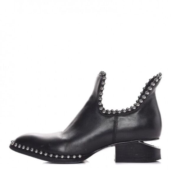 Alexander Wang Women's Kori Studded Cutout Booties Size 37.5 - Picture 1 of 8